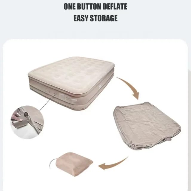 Inflatable Queen Size Airbed Mattress with Inbuilt Pump