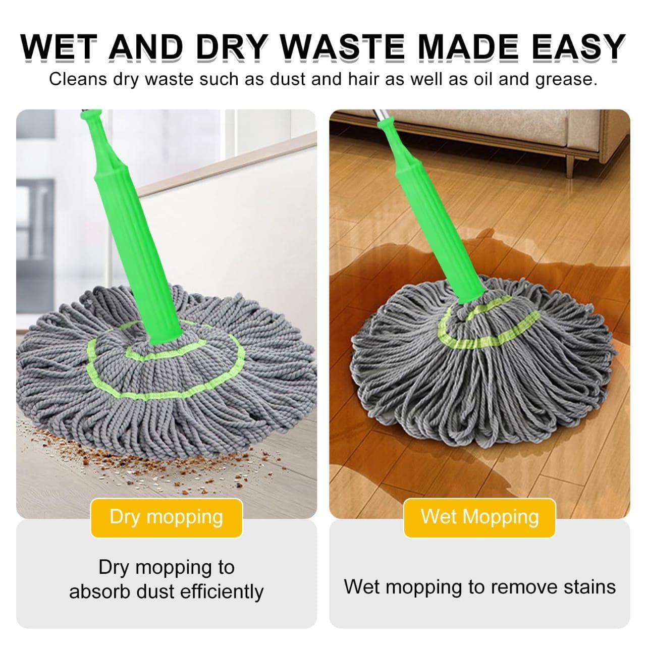 360 Rotating Self Wringing Bamboo Twist Mop