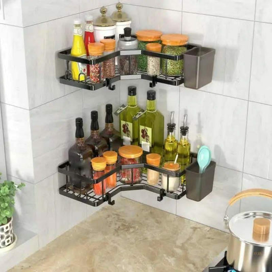 2pcs set bathroom shower caddy with toothbrush holder