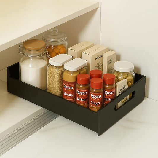 Pull out cabinet organizer