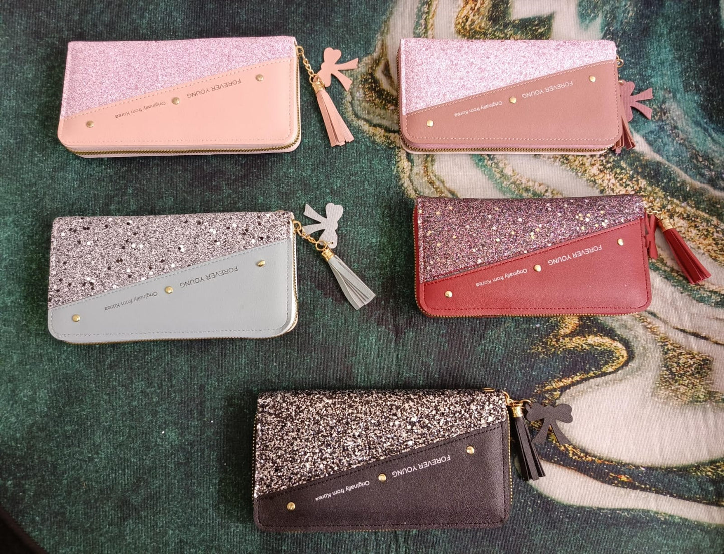 Glittery Sequin Patchwork Ladies Wallet