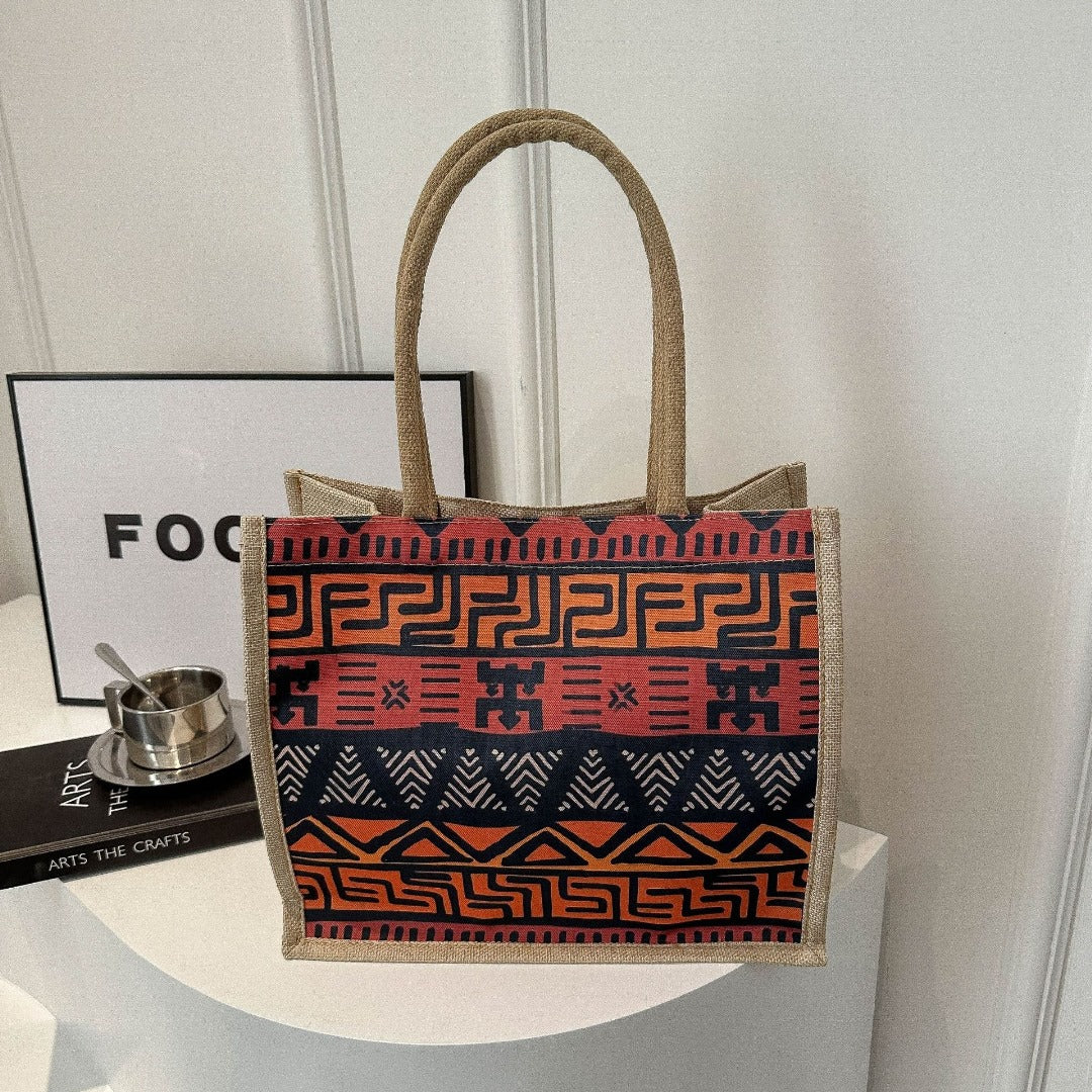 Geometric Print Pattern Tote Bag