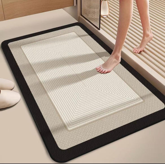 Diatom mud absorbent floor mat