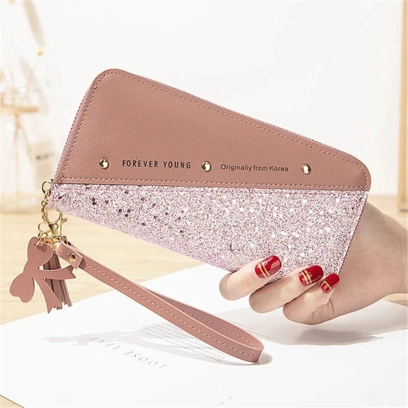 Glittery Sequin Patchwork Ladies Wallet