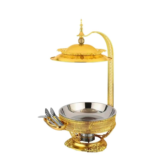 Luxurious gold round chaffing dish