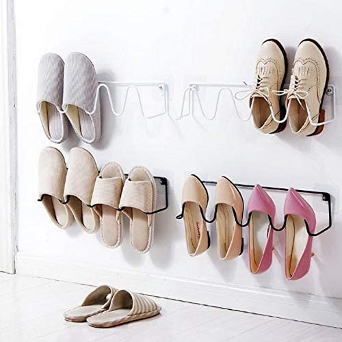 2 Pair Wall Mounted Slipper Steel Rack