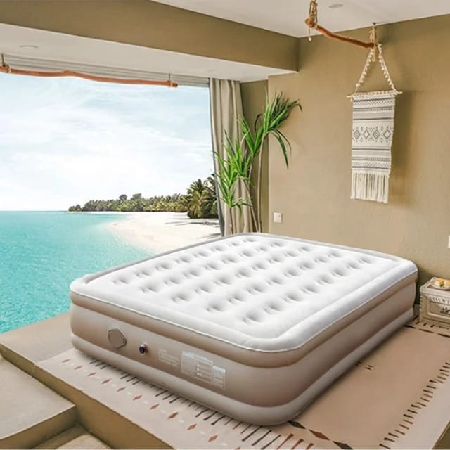 Inflatable Queen Size Airbed Mattress with Inbuilt Pump