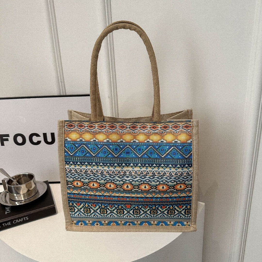 Geometric Print Pattern Tote Bag
