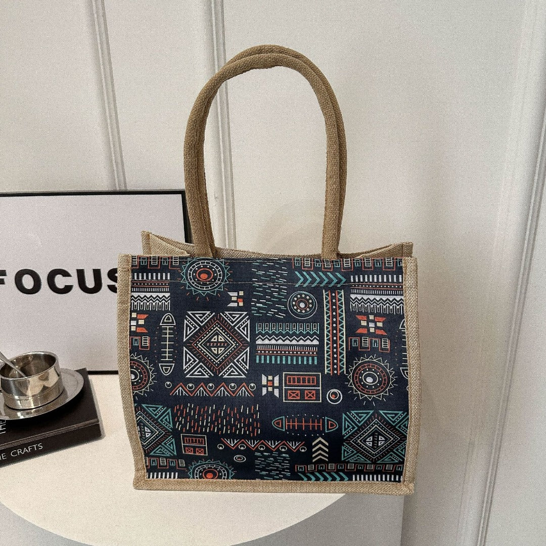 Geometric Print Pattern Tote Bag