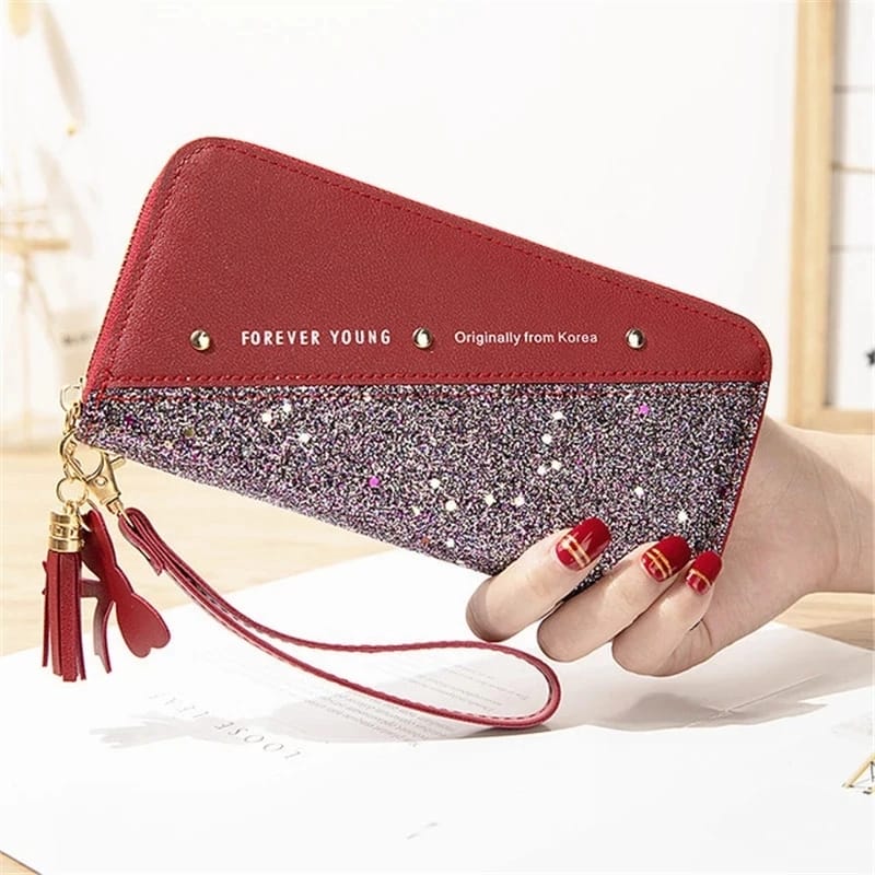 Glittery Sequin Patchwork Ladies Wallet