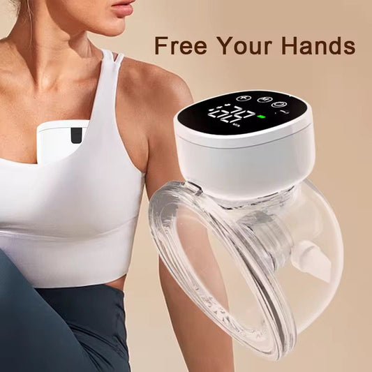 Wearable rechargeable electric breast pump