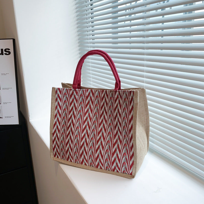 Geometric Print Pattern Tote Bag