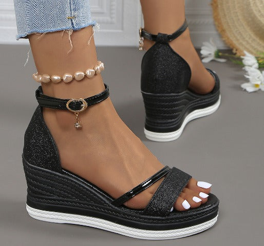Wedge glitters shoes