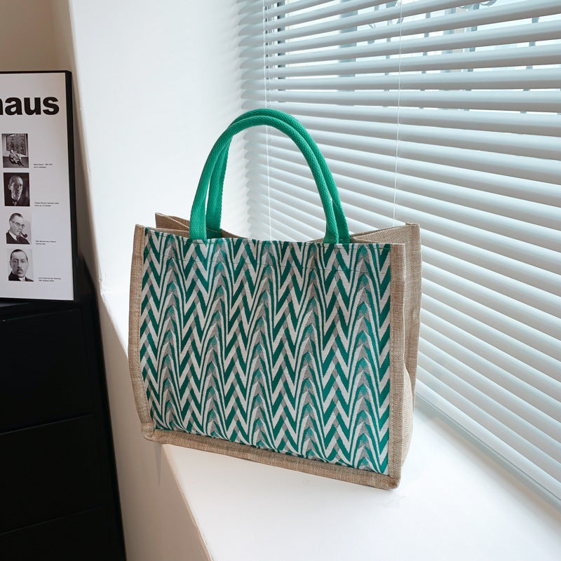 Geometric Print Pattern Tote Bag