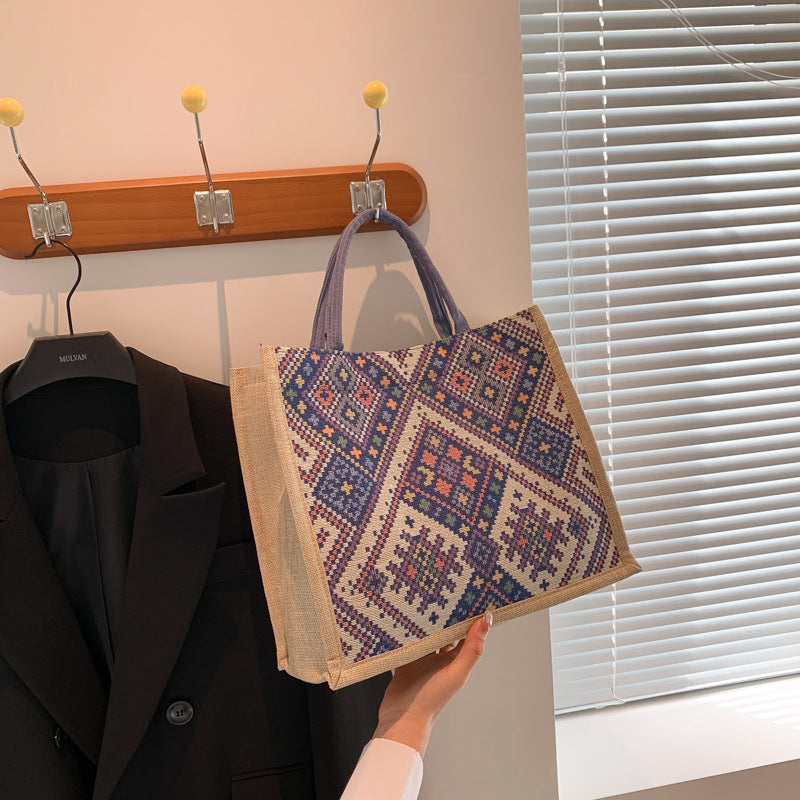 Geometric Print Pattern Tote Bag