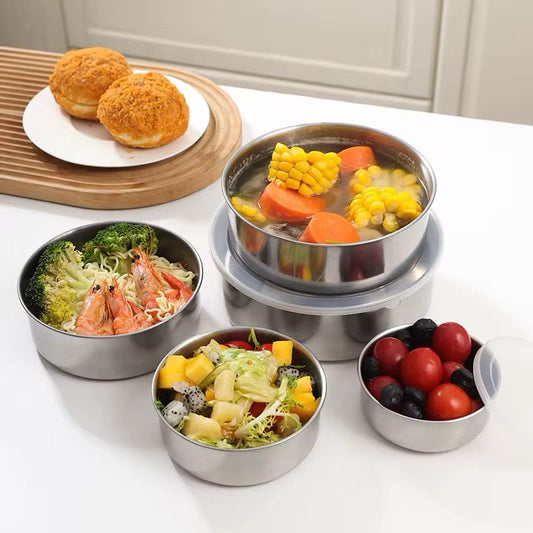 5pcs Set Modern Stainless Steel Fresh Box Containers