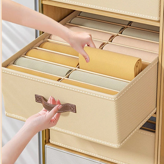 Partitioned closet organizers