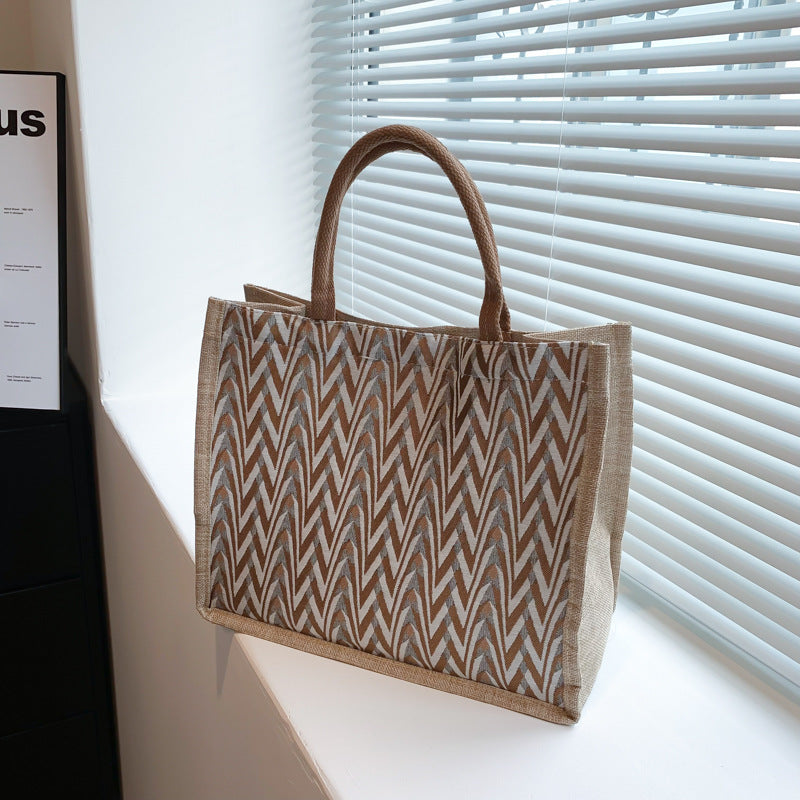 Geometric Print Pattern Tote Bag