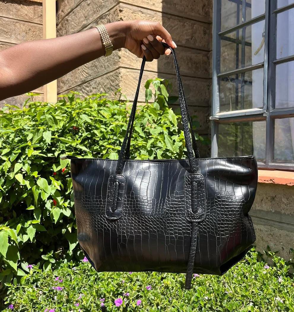 Crocodile pattern leather handbags