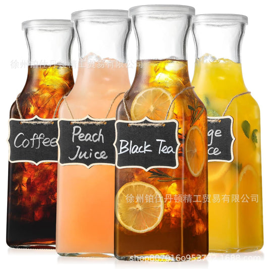 Square Glass Carafe with Lid
