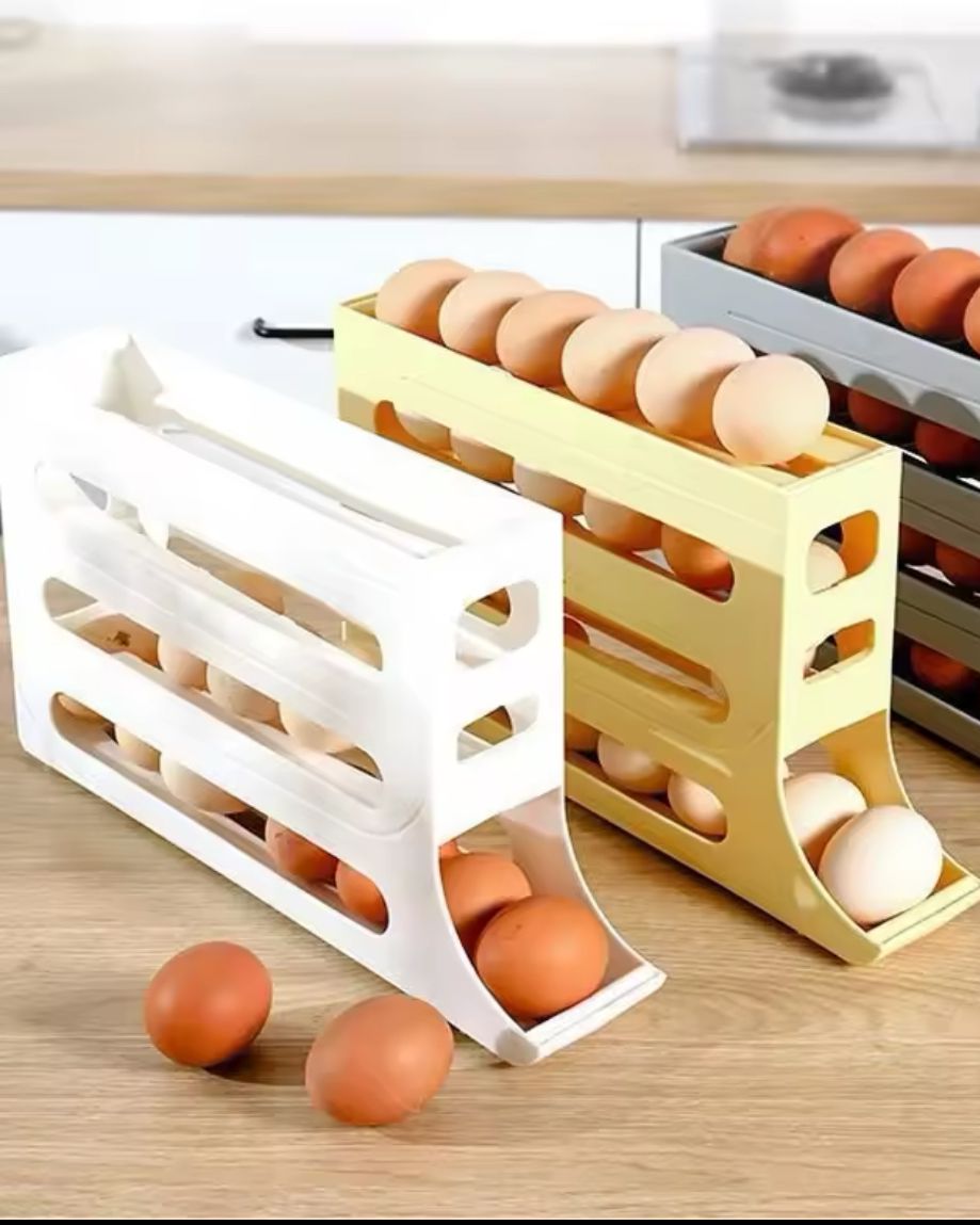 4 layer rolling egg holder/dispenser