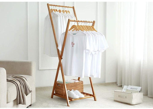 Bamboo Foldable Cloth Rack