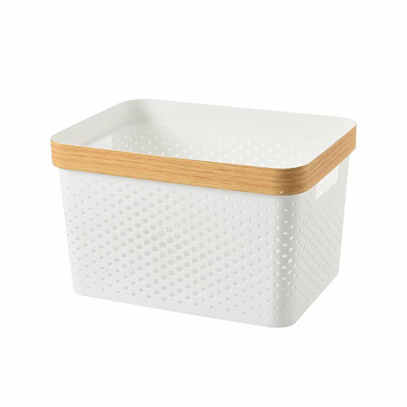 3pcs set nordic multipurpose storage baskets with goldish lining
