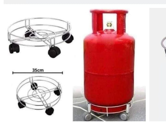 Heavy duty metallic gas cylinder trolley