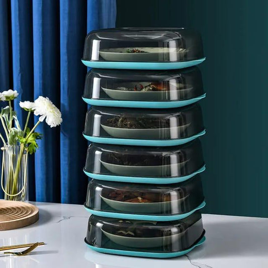 Square Acrylic Clear Food cover with Base Dish