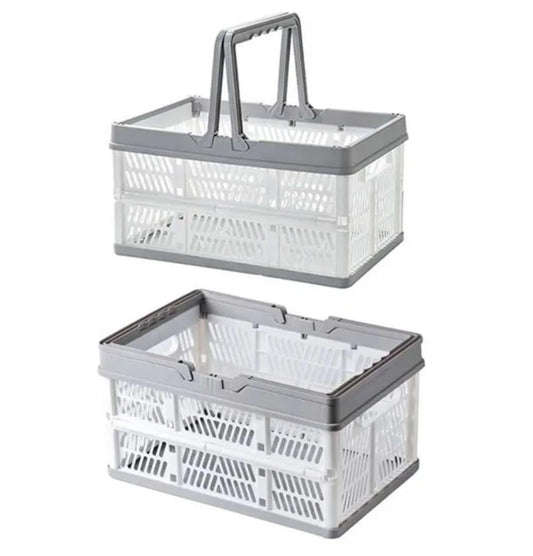 Large foldable/Collapsible multifunctional stackable basket with handles