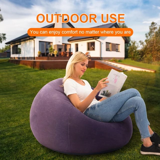 Large Lazy Inflatable Sofa Seat with Free Manual Pump