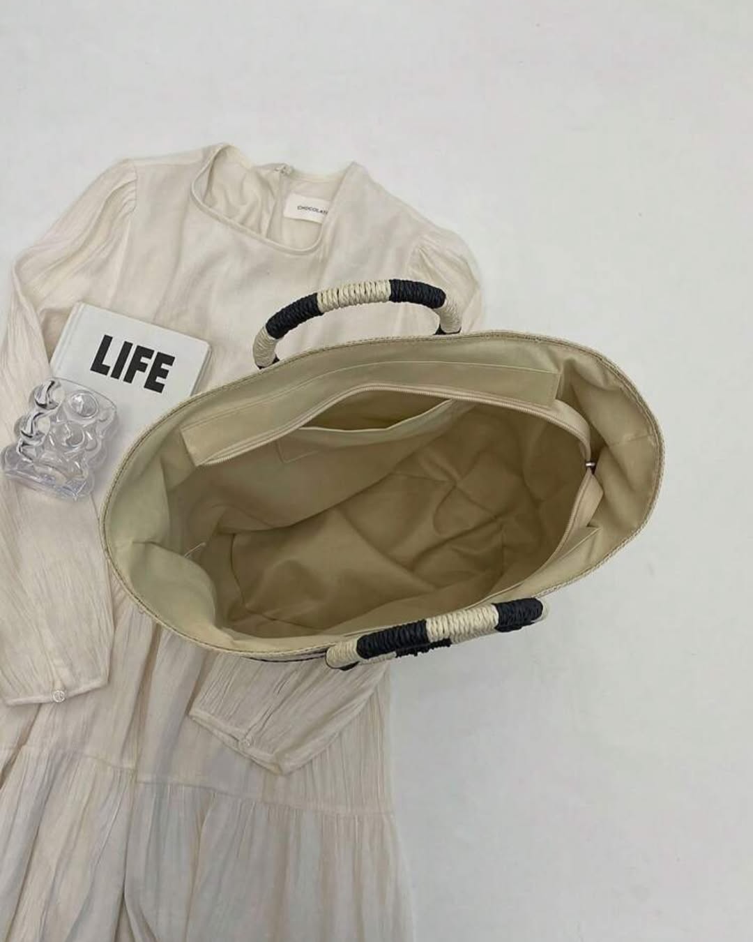 New spring woven large capacity bag