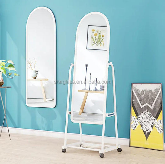 Full length mirror with wheels