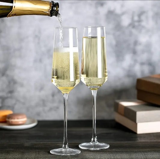 6pcs Set Luxury Crystal Champagne Glasses