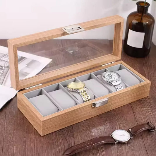 6pcs Wooden Watch Organizer