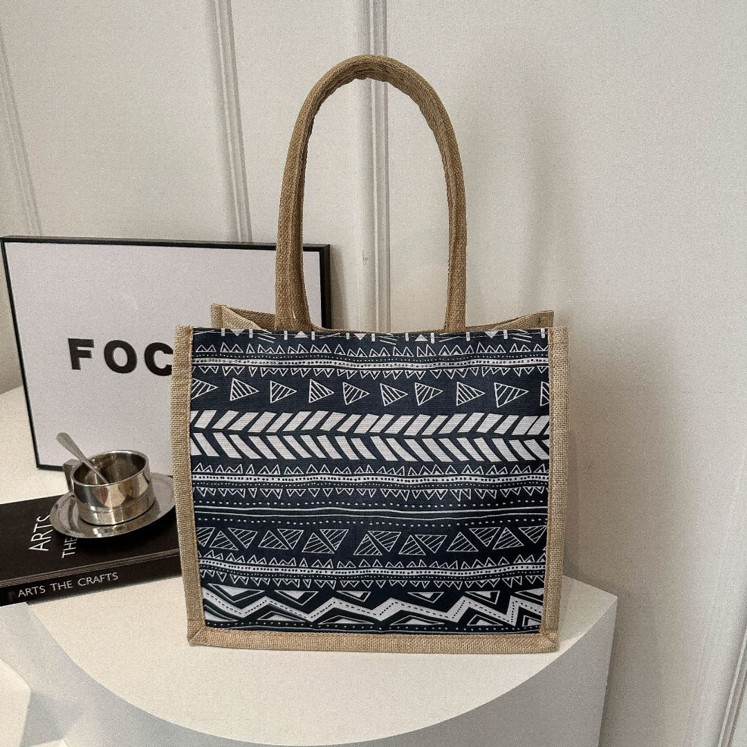 Geometric Print Pattern Tote Bag