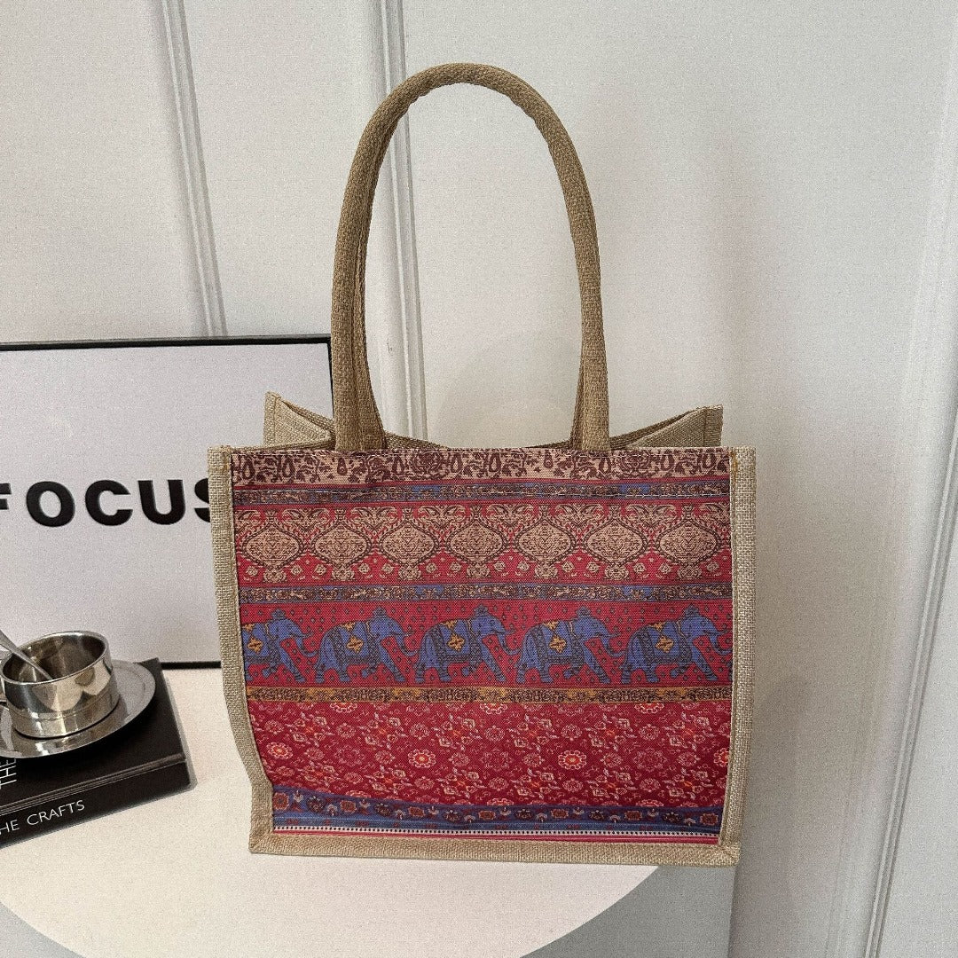 Geometric Print Pattern Tote Bag