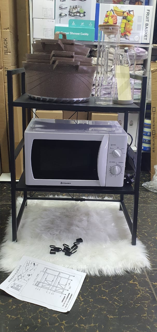 2 Tier Heavy Duty Telescopic Adjustable Microwave Stand