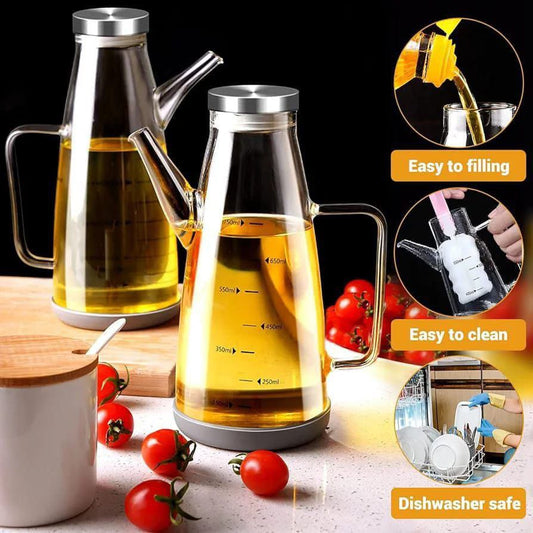 High Borosilicate Glass Oil Bottle with Silicone Base