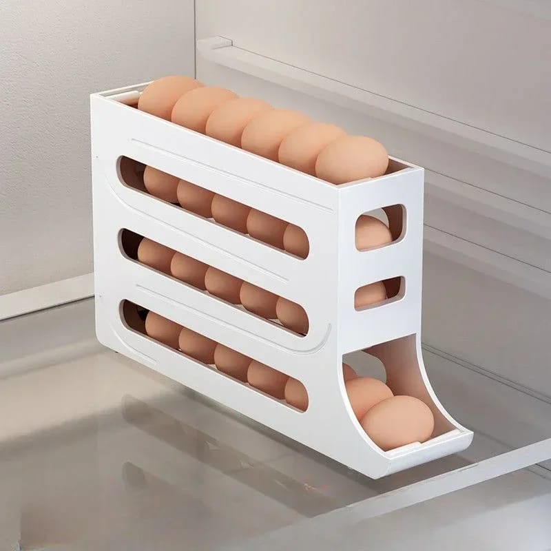 4 layer rolling egg holder/dispenser