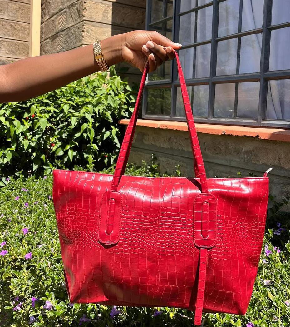 Crocodile pattern leather handbags