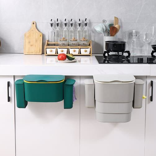 Foldable Kitchen Hanging Dustbin with 2 Trash Bags