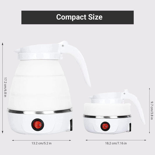Foldable electric kettle with silicone body