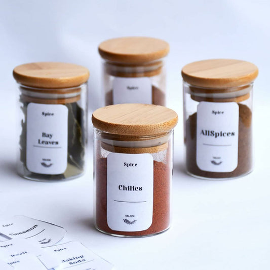 6pcs Spice High Borosilicate Jars