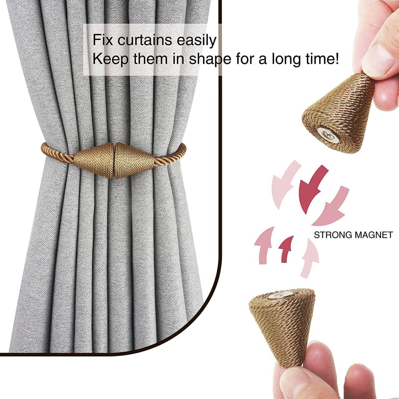2pcs Set Magnetic Curtain Tiebacks