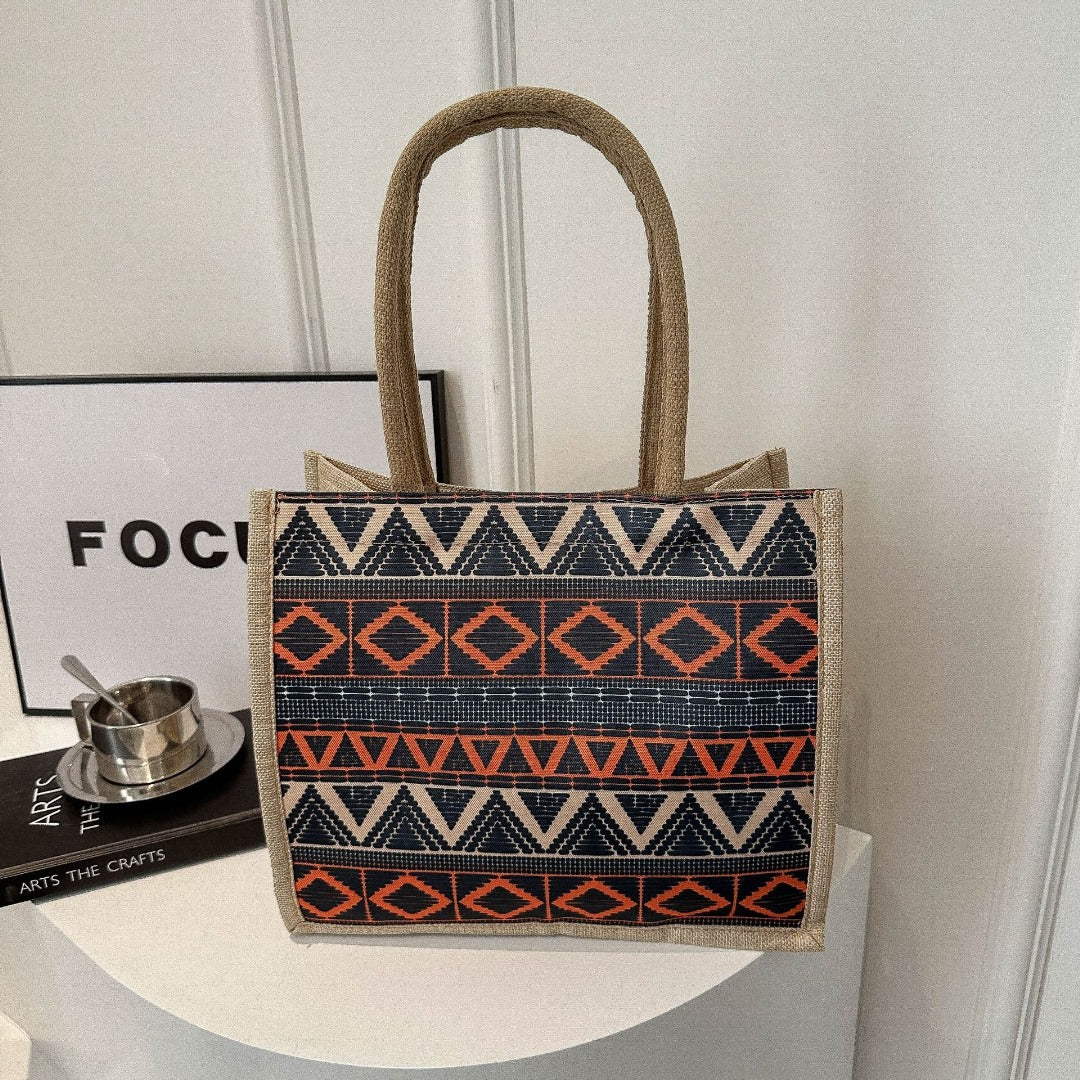 Geometric Print Pattern Tote Bag