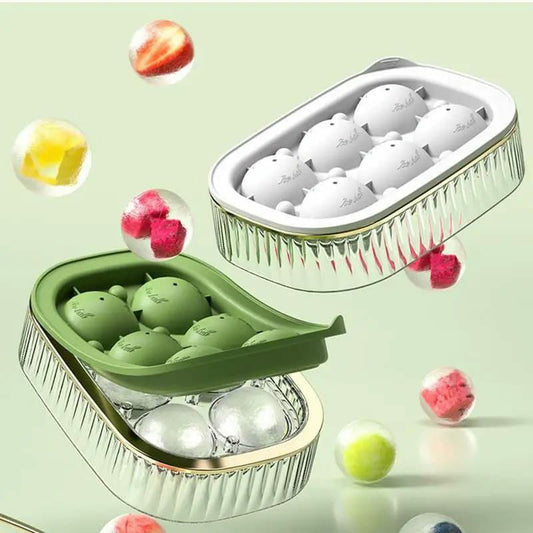 2 in 1 ice cube maker with tray and ball maker