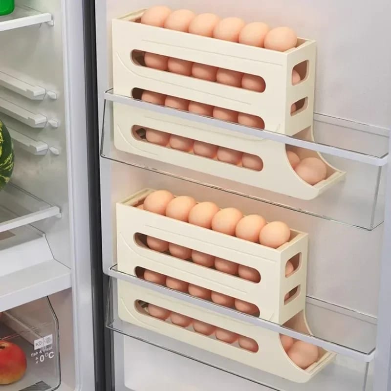 4 layer rolling egg holder/dispenser