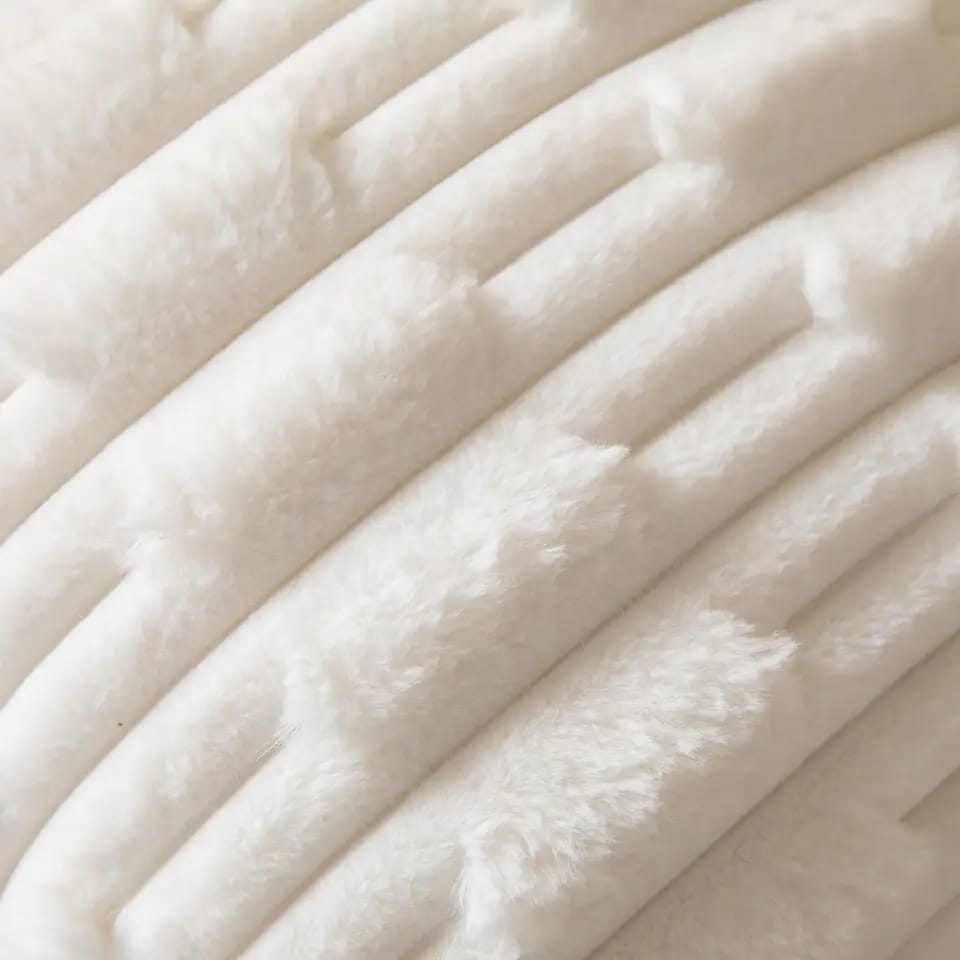 White Plush Soft Cushion Cover