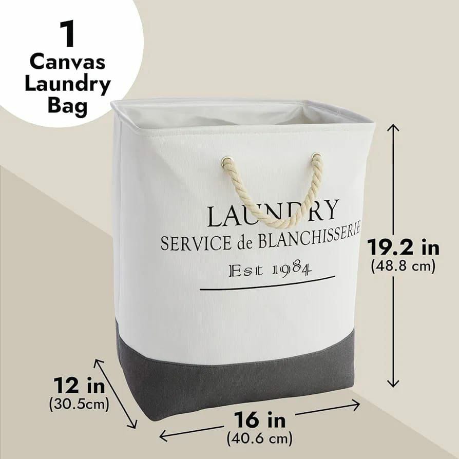 Canvas Laundry multi-purpose basket with handle